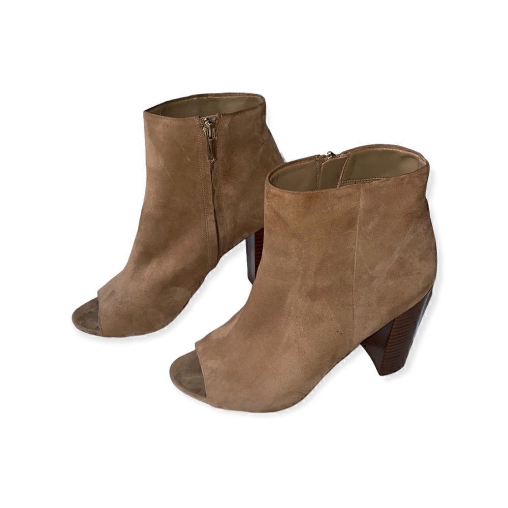 Sam Edelman Yarin Suede Peeptoe Booties - Picture 2 of 9